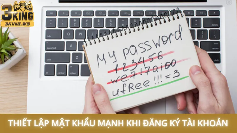 Hướng dẫn đăng ký 3King - Tạo tài khoản nhanh chỉ 1 phút 3 Thiết lập mật khẩu mạnh khi đăng ký tài khoản